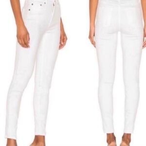 Pistola Oslo White High Rise Cropped Skinny Jean Size 30 or 10